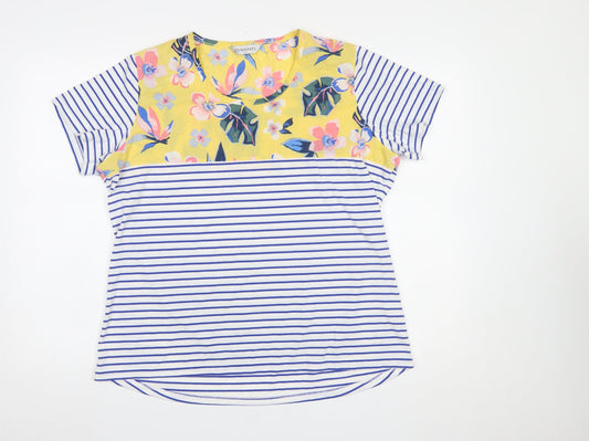 Womens UK Size 20 Chianti Multicoloured Basic T-Shirt