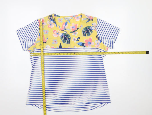 Womens UK Size 20 Chianti Multicoloured Basic T-Shirt