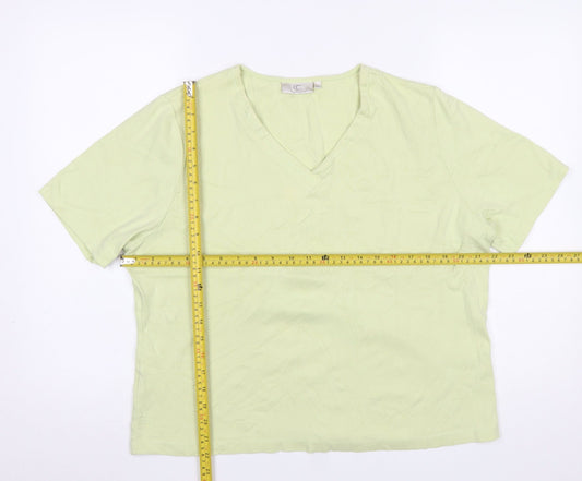Womens UK Size XL CC Green Basic T-Shirt