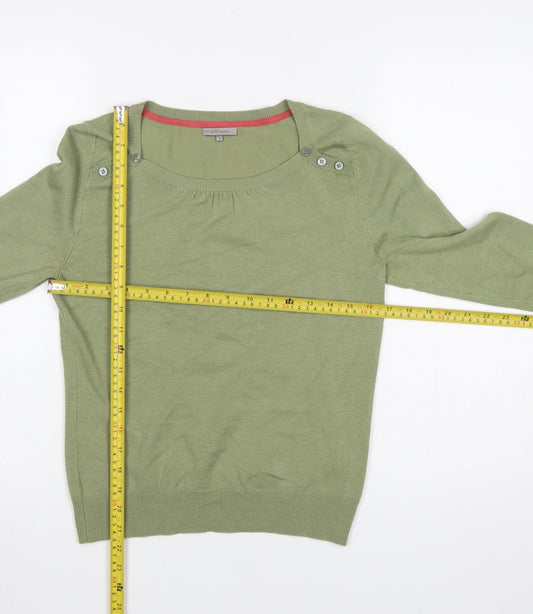 Womens UK Size 12 John Lewis Green Pullover Jumper