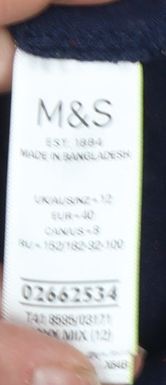 Womens UK Size 12 Marks and Spencer Blue Basic T-Shirt