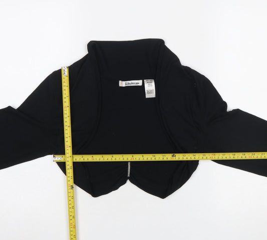 Womens UK Size 14 Kaleidoscope Black Cropped Blouse
