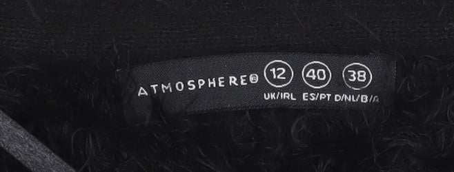 Womens UK Size 12 Atmosphere Black Cape Jumper
