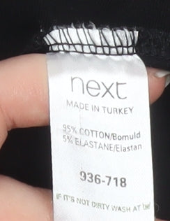 Womens UK Size 8 NEXT Black Basic T-Shirt