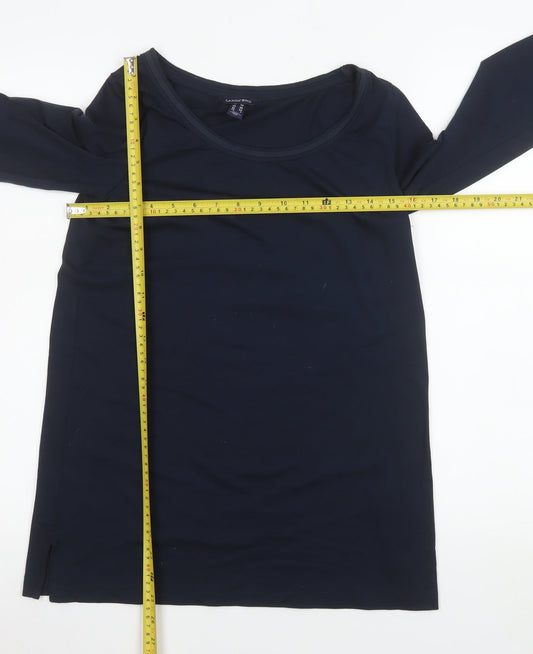 Womens UK Size XS Lands' End Blue Basic T-Shirt