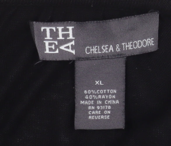 Womens UK Size XL Chelsea & Theodore Black Cardigan Jumper
