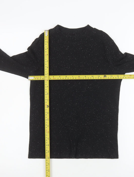 Womens UK Size S Monki Black Basic T-Shirt