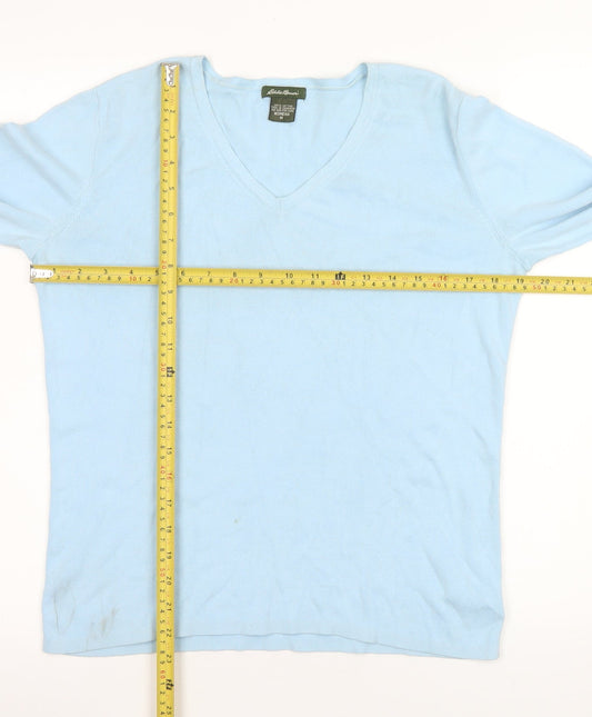 Womens UK Size M Eddie Bauer Blue Pullover Jumper