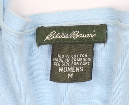 Womens UK Size M Eddie Bauer Blue Pullover Jumper