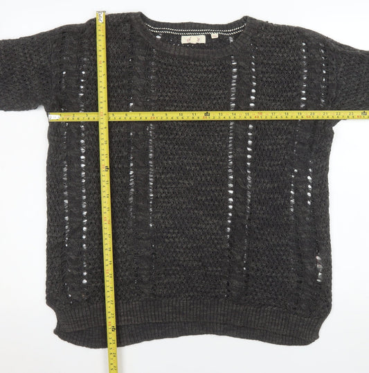 Womens UK Size 12 Fat Face Black Pullover Jumper