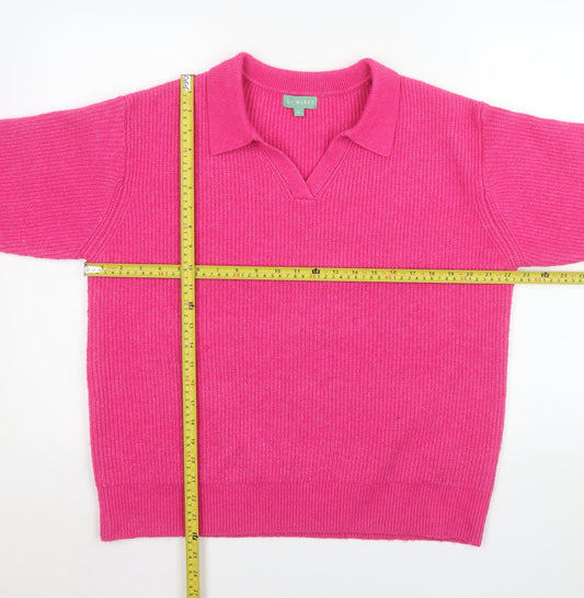 Womens UK Size M La Marey Pink Pullover Jumper