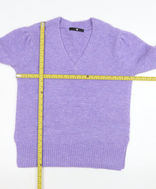 Womens UK Size 10 Very Purple Pullover Jumper