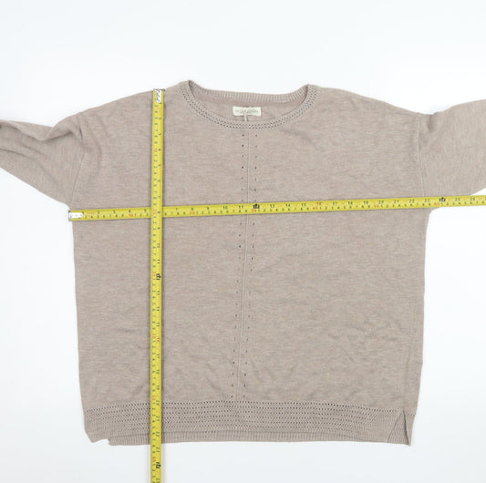 Womens UK Size M Monsoon Beige Pullover Jumper