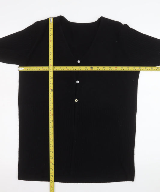 Womens UK Size 14 BHS Black Cardigan Jumper