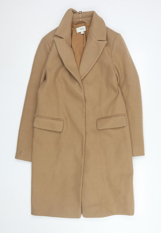 Womens UK Size 8 Marks and Spencer Beige Overcoat