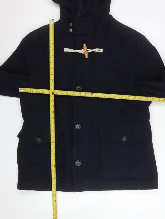 Mens UK Size M North Coast Blue Duffle Coat