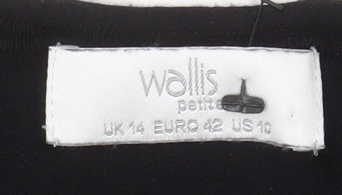 Womens UK Size 14 Wallis Black Basic Blouse