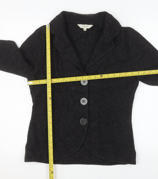 Womens UK Size 12 EAST Regular Black Suit Jacket