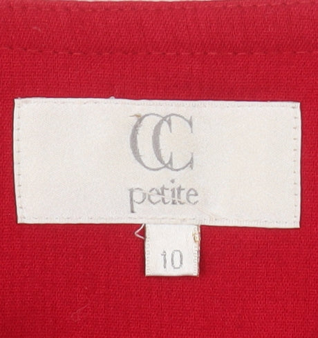 Womens UK Size 10 CC Petites Red Suit Jacket