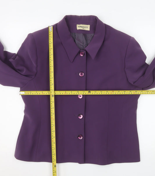 Womens UK Size 18 Ambience Regular Purple Blazer