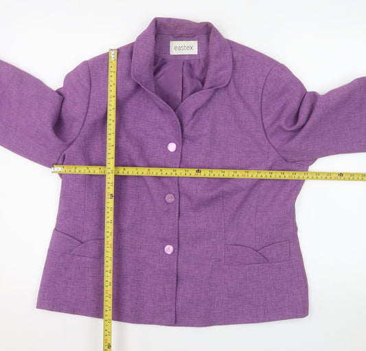 Womens UK Size 16 Eastex Regular Purple Blazer