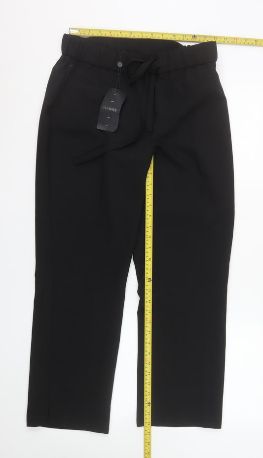 Womens UK Size 12 Regular Fit Business Casual Workwear Black Trousers