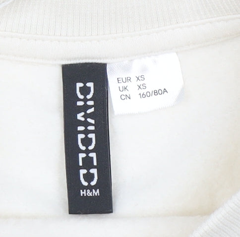 Womens UK Size XS H&M Beige Pullover Sweatshirt
