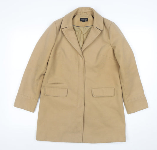 Womens UK Size 4 Topshop Beige Overcoat