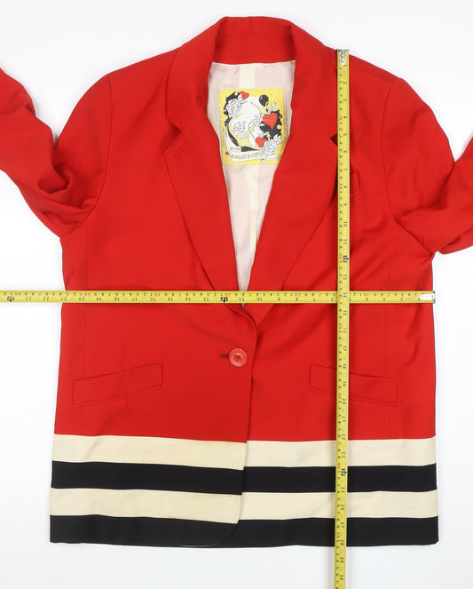 Womens UK Size 16 Cache D'or Regular Red Blazer