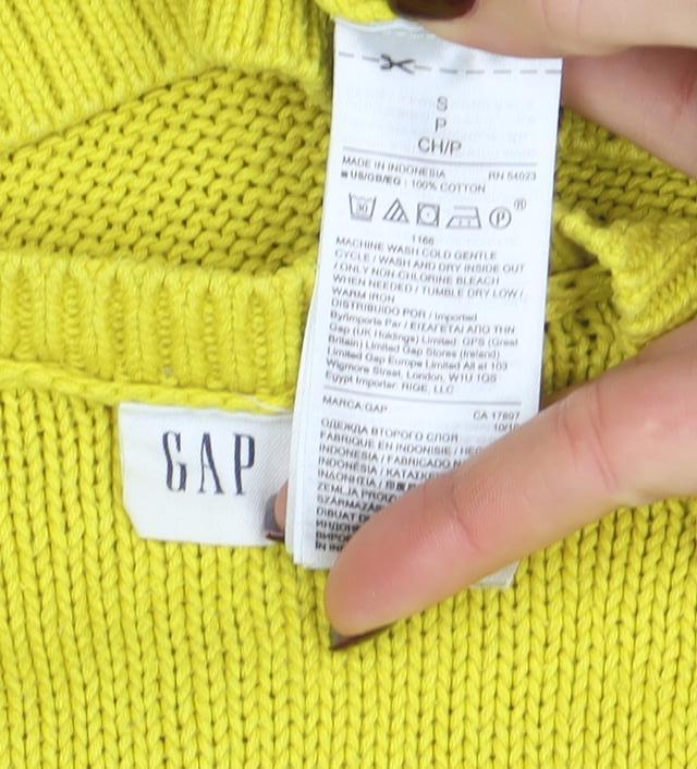 Womens UK Size S Gap Yellow Pullover Jumper