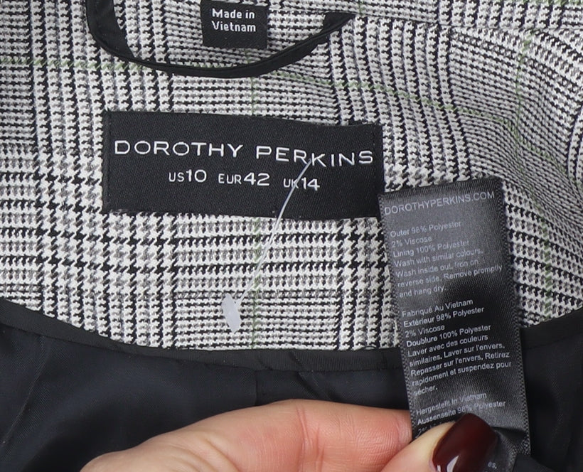 Womens UK Size 14 Dorothy Perkins Regular Grey Blazer