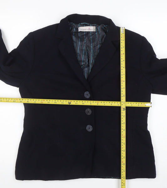 Womens UK Size 16 Country Casuals Regular Black Blazer