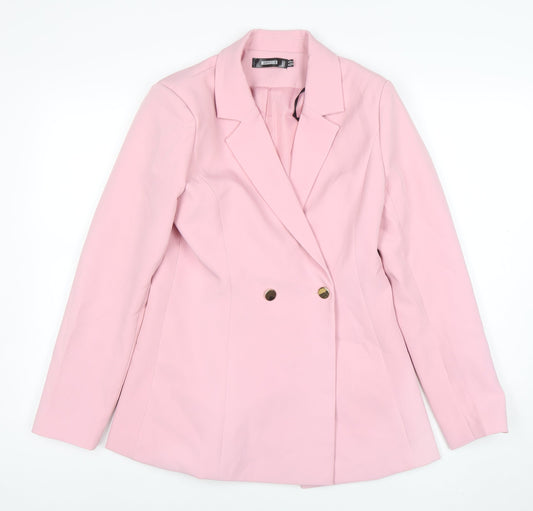 Womens UK Size 10 Missguided Regular Pink Blazer