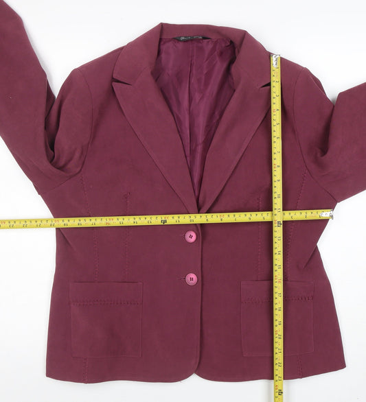 BHS Women’s Purple Tailored Blazer Size 18 Single-Breasted Jacket