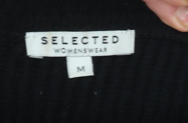 Womens UK Size M Selected Black Pullover Jumper