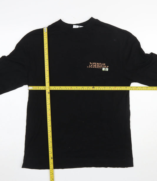 Mens UK Size XS COLLUSION Black T-Shirt