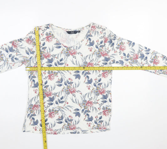 Womens UK Size 14-16 Isle Essentials Multicoloured Basic T-Shirt
