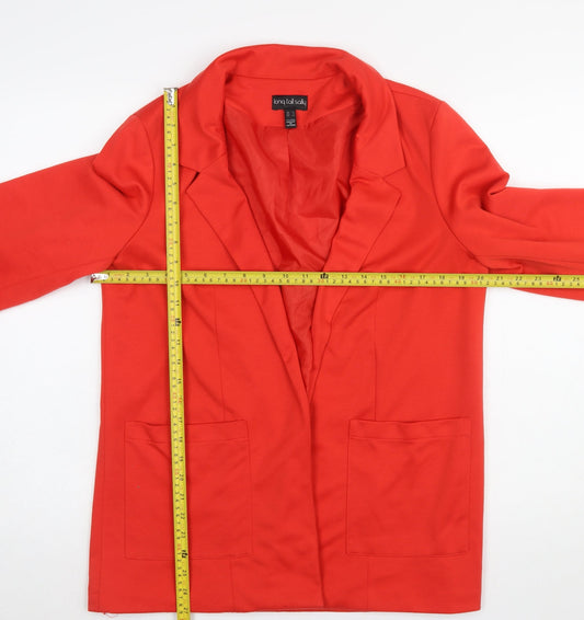 Long Tall Sally Women's Red Size 12 Tall Single-Breasted Blazer