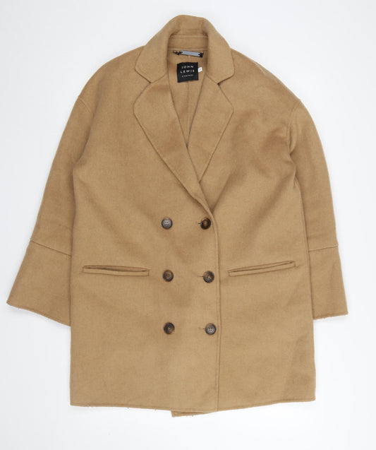 Womens UK Size 12 John Lewis Beige Overcoat