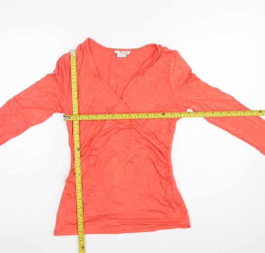 Womens UK Size 12 Boden Orange Wrap Blouse