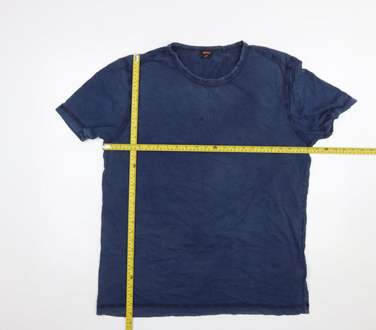 Mens UK Size 2XL Boss Blue T-Shirt