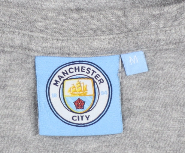 Mens UK Size M Manchester City Grey T-Shirt