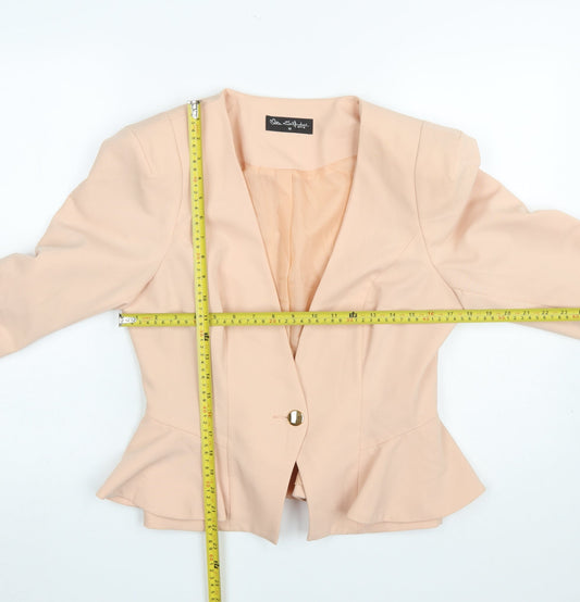 Womens UK Size 14 Miss Selfridge Regular Beige Blazer