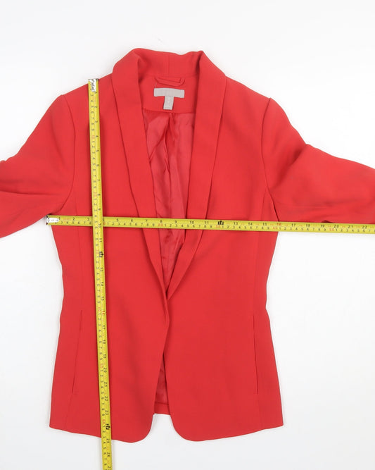 Womens UK Size 4 H&M Regular Red Blazer