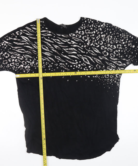 Womens UK Size 14 JD Williams Black Tunic Blouse