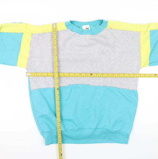 Mens UK Size XL PUMA Blue Pullover Sweatshirt