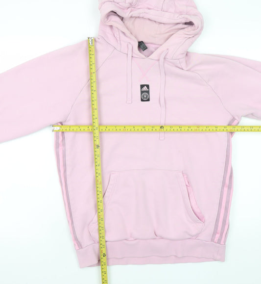 Womens UK Size M adidas Pink Pullover Hoodie