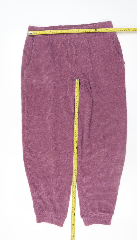 Womens UK Size M Marks and Spencer Regular Fit Jogger Purple Trousers