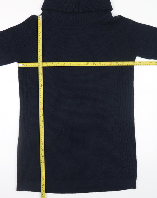 M&Co Women’s Navy Blue Jumper Dress Size 18 Roll Neck Knitwear