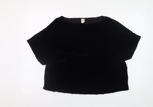Womens UK Size L Gap Black Basic Blouse